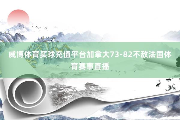 威博体育买球充值平台加拿大73-82不敌法国体育赛事直播