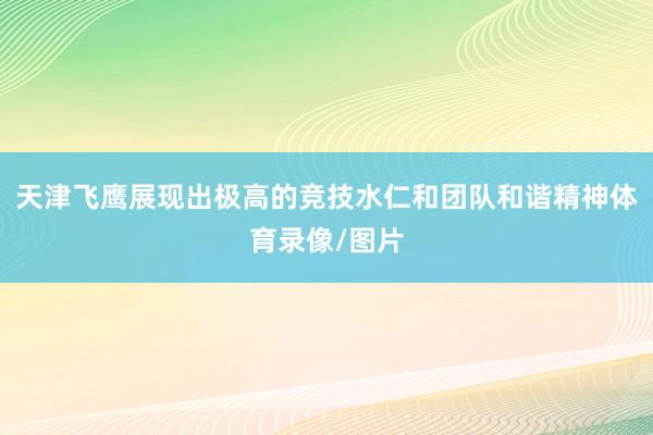 天津飞鹰展现出极高的竞技水仁和团队和谐精神体育录像/图片